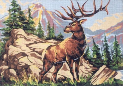 Gobelin-L Alpine Stag Tapestry Canvas