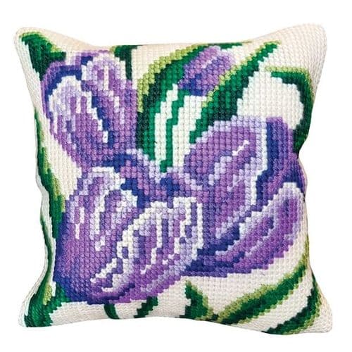 Gobelin-L Crocus Cushion Printed Cross Stitch Kit