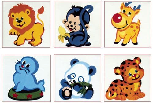 Gobelin-L Diamant Collection of Six Animals B Tapestry Canvas