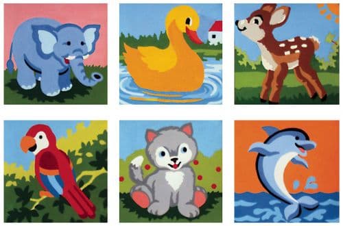 Gobelin-L Diamant Collection of Six Animals C Tapestry Canvas