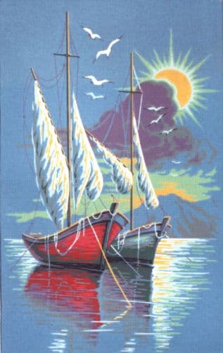 Gobelin-L Diamant Scarlet Ship Tapestry Canvas