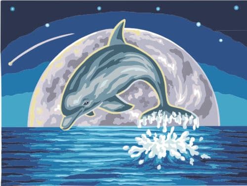 Gobelin-L Dolphin World Tapestry Canvas