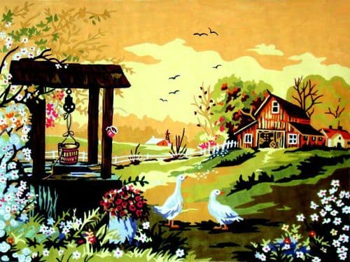 Gobelin-L Farmhouse Well Tapestry Canvas