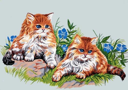 Gobelin-L Garden Cats Tapestry Canvas