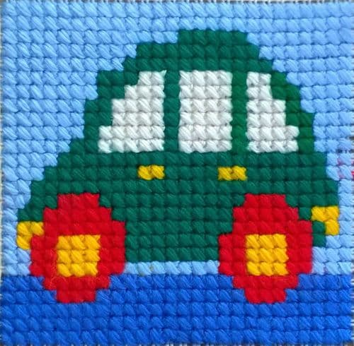Gobelin-L Green Car Stamped Cross Stitch Kit