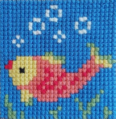 Gobelin-L Happy Fish Stamped Cross Stitch Kit