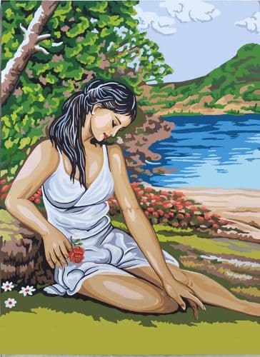 Gobelin-L Lady by the Lake Tapestry Canvas