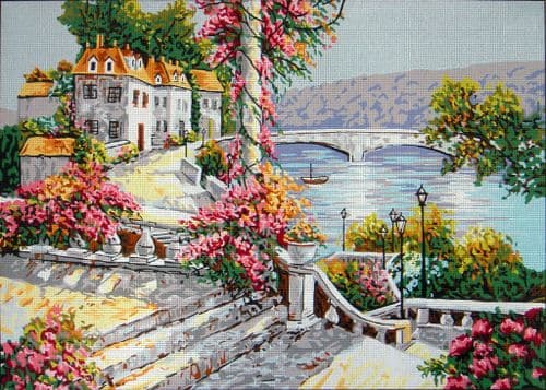 Gobelin-L Lakeside Terrace Tapestry Canvas