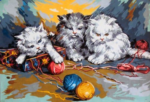Gobelin-L Three Kittens Tapestry Canvas
