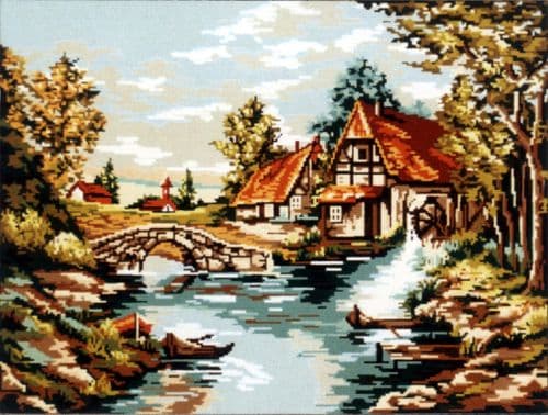Gobelin-L Village Life Tapestry Canvas