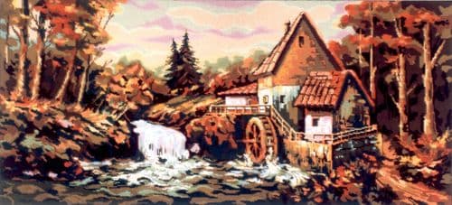Gobelin-L Waterfall in Mill Tapestry Canvas