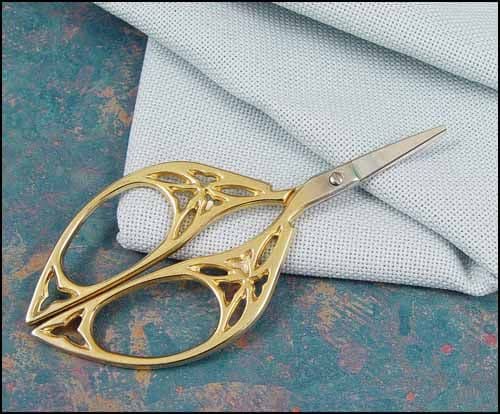 Gold Handle Butterfly Embroidery Scissors