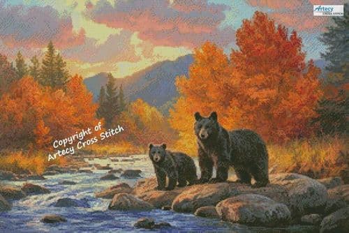 Golden Crossing by Artecy printed cross stitch chart