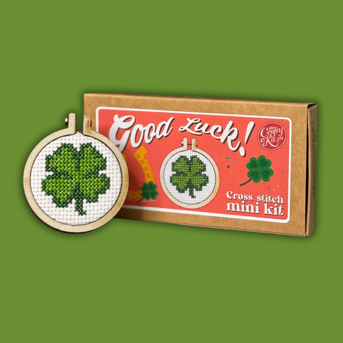 Good Luck Matchbox Mini Cross Stitch Kit