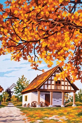 Grafitec Autumn Cabin Tapestry Canvas