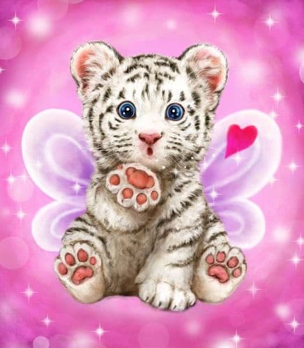 Grafitec Baby Tiger Kiss Tapestry Canvas
