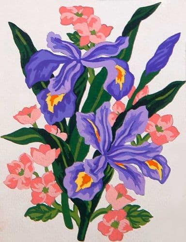 Grafitec Blue Irises Tapestry Canvas