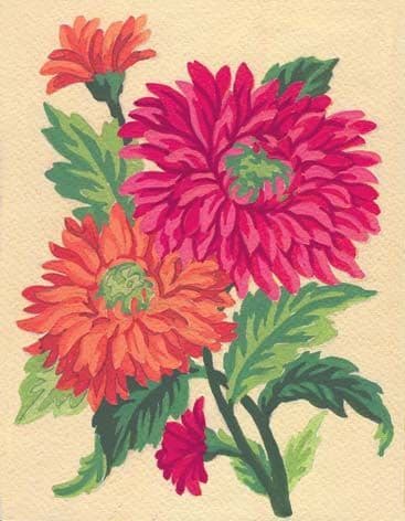 Grafitec Chrysanthemums Tapestry Canvas