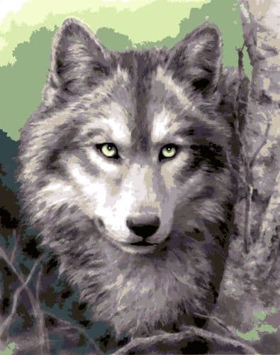 Grafitec Grey Wolf Tapestry Canvas