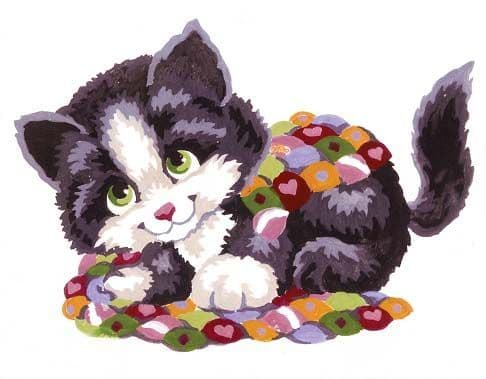 Grafitec Kitten and Quilt Tapestry Canvas