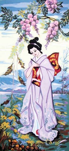 Grafitec Lavender Geisha Tapestry Canvas