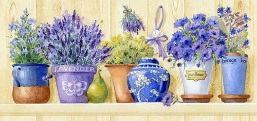 Grafitec Lavender Pots Tapestry Canvas