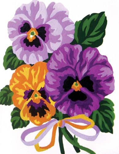 Grafitec Pansies Tapestry Canvas