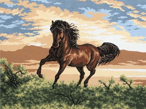 Grafitec Prancing Horse Tapestry Canvas