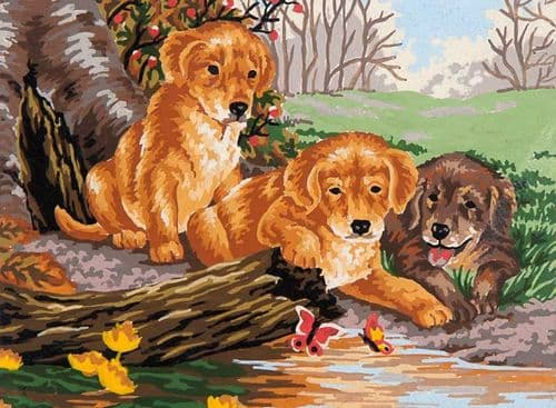 Grafitec Puppy Fun Tapestry Canvas