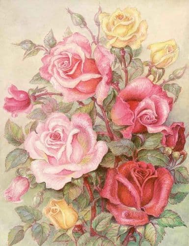Grafitec Romantic Roses Tapestry Canvas