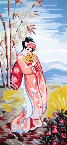 Grafitec Rose Geisha Tapestry Canvas
