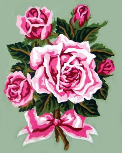 Grafitec Roses Tied with a Bow Tapestry Canvas