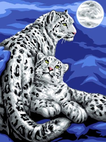 Grafitec Snow Leopards Tapestry Canvas