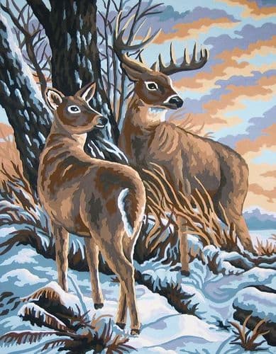 Grafitec Stag and Doe Tapestry Canvas