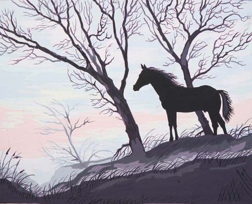 Grafitec Stallion Silhouette Tapestry Canvas