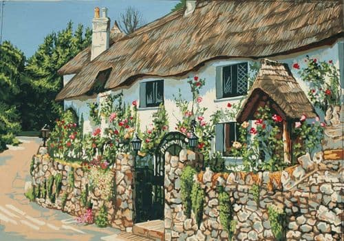 Grafitec Thatched Cottage Tapestry Canvas