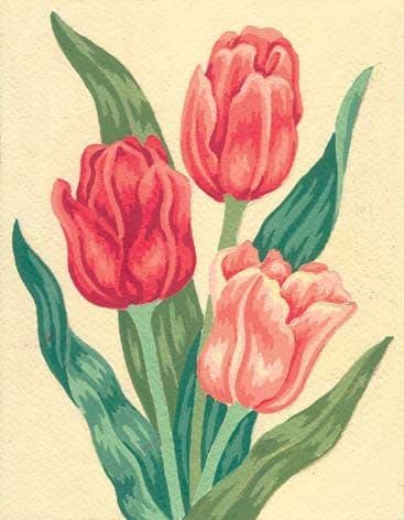 Grafitec Tulips Tapestry Canvas B