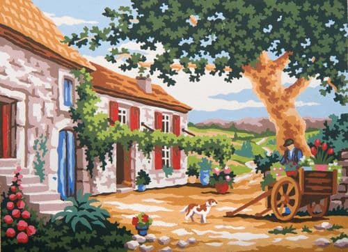 Grafitec Tuscan Courtyard Tapestry Canvas