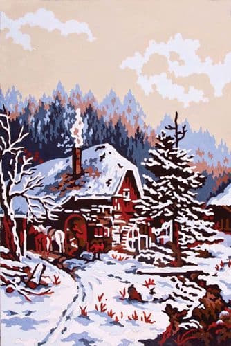 Grafitec Winter Cabin Tapestry Canvas