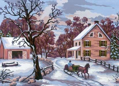 Grafitec Winter Scene Tapestry Canvas