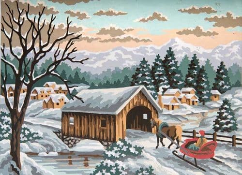 Grafitec Winter Sleigh Tapestry Canvas