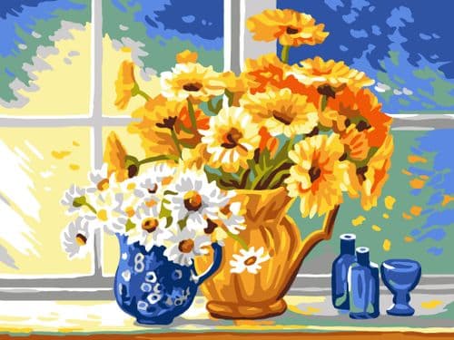 Grafitec Yellow and White Daisies Tapestry Canvas