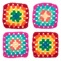 Granny Squares (Bright Colours) My First Crochet Kit