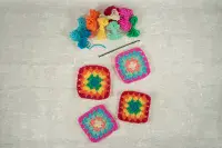 Granny Squares (Bright Colours) My First Crochet Kit