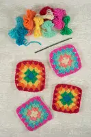 Granny Squares (Bright Colours) My First Crochet Kit