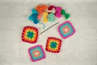 Granny Squares (Bright Colours) My First Crochet Kit