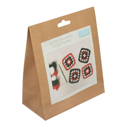 Granny Squares (Festive Colours) My First Crochet Kit
