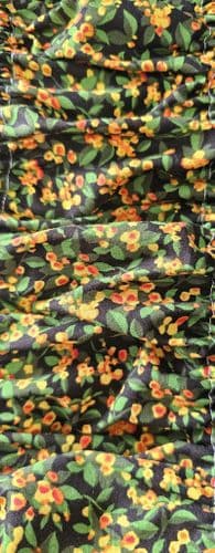 Grime Guard 20" x 20" - Orange Flowers on Black