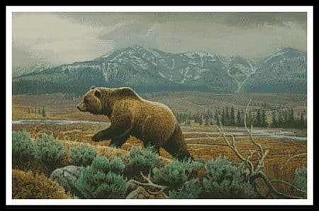 Grizzly by Artecy printed cross stitch chart