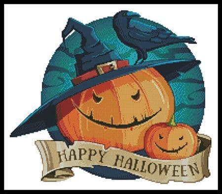 Halloween Pumpkins by Artecy printed cross stitch chart